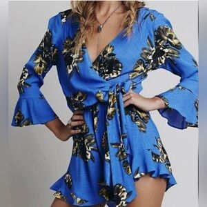 Free people all the right ruffles Romper